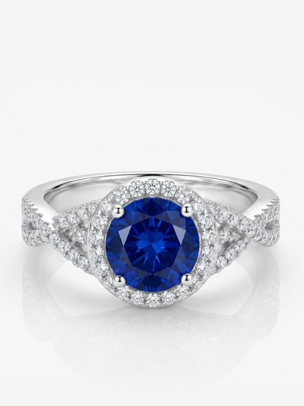 Blue Sapphire Gemstone ring, size 7, 925 Sterling Silver Charmed Aroma
